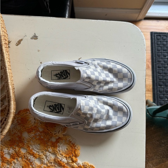 Classic Slip-On Checkerboard Shoe Atmosphere Grey Mens 5 Women’s 6.5 - Picture 5 of 5